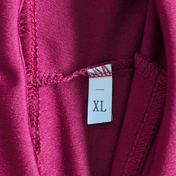 NWOT XL Yoga Stretch Pants 2 front & back pockets, Red - Picture 6 of 6